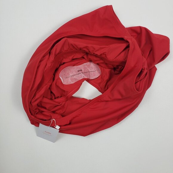 Andie Swim The Nantucket One Shoulder One Piece Swimsuit Women Sz 3XL Cherry Red - Picture 13 of 16